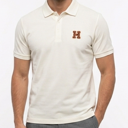 Branded Collection  Men's White Premium Polo T-Shirt