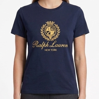 Women’s Premium Navy Blue Printed T-Shirt – Elegant Casual Style