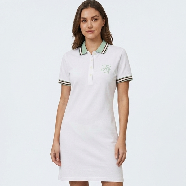 Elegant White Polo Dress for Women | Classic Casual Everyday Wear