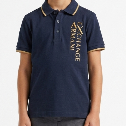 Kids Premium Polo T-Shirt with Signature Logo Print