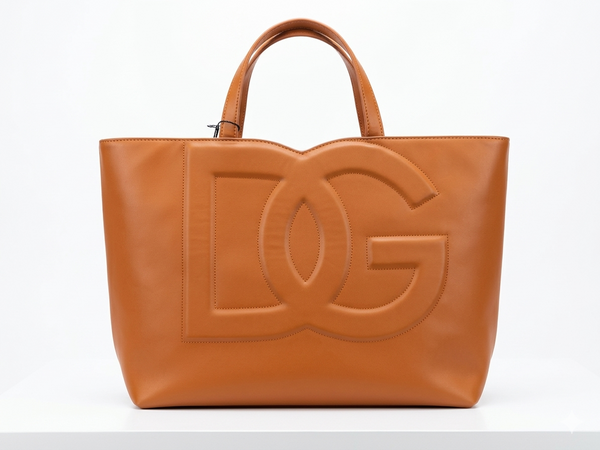 Luxury Leather Tote Bag with Embossed Logo Handbag for Women