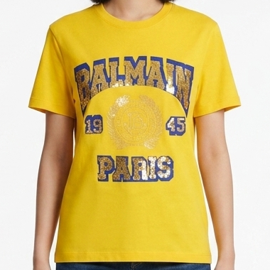 Women Premium Yellow Graphic Print T-Shirt Stylish Round Neck Half Sleeve Casual Tee