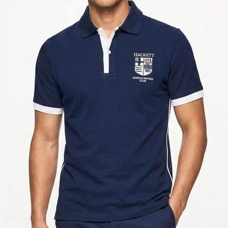 Men's Navy Blue Polo T-Shirt Premium Classic Fit Casual Polo