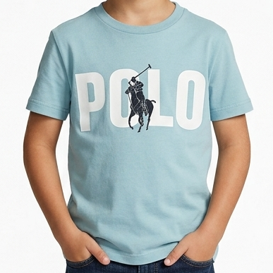 Cool Sky Blue Polo Kids T-Shirt  Soft & Stylish Everyday Wear