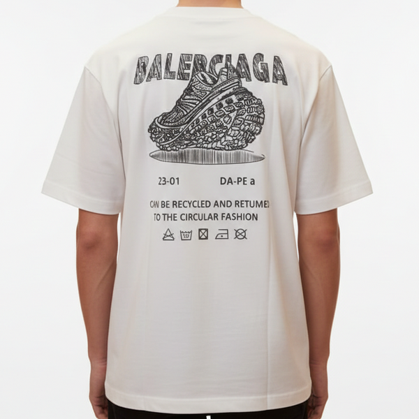 Graphic Print Logo  Drop Shoulder Tees