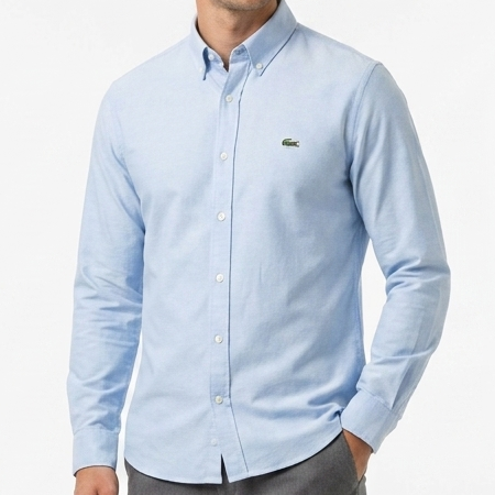 Men’s Premium Sky blue Casual Shirt With Brand Logo