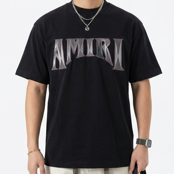 Premium Brand Embroidered  Black Oversized T-Shirt for Men