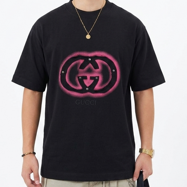 Premium Bold Black Drop Shoulder T-Shirt with  Iconic Embroidered  Logo