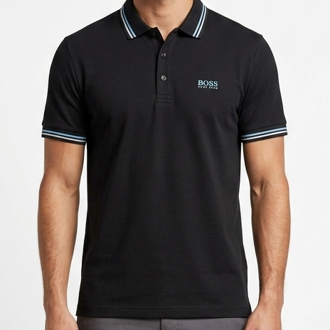 Premium Black Polo T-Shirt for Men Classic Smart Casual Wear