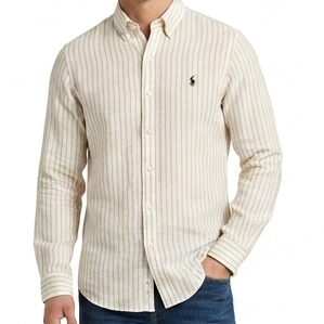 Premium Pinstripe  Shirt Timeless Smart Casual Elegance