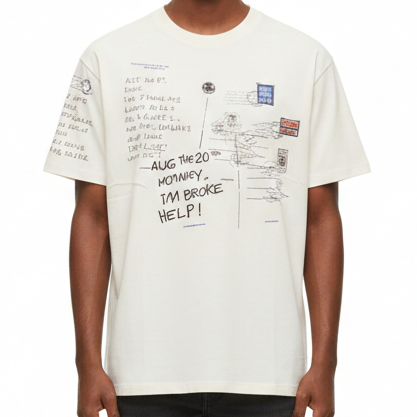 Luxury Graphic Print Oversized T-Shirt for Men