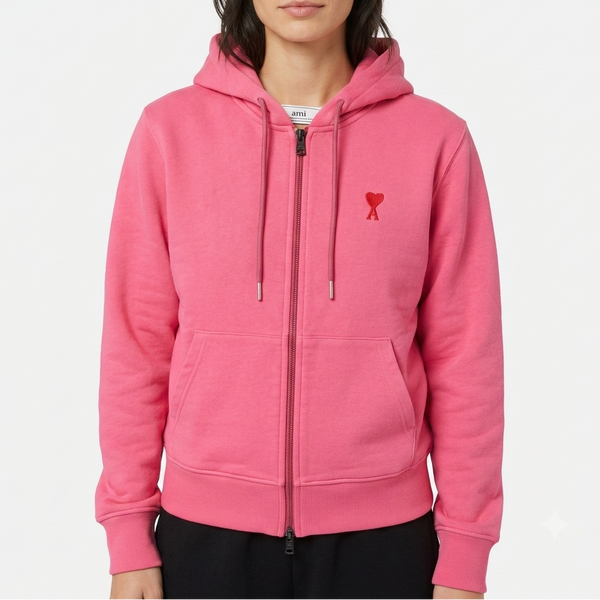 Luxury Women Full-Zip Hoodie – Premium Pink Edition