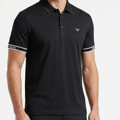 Exclusive Branded  Men's Premium Black Polo T-Shirt with Signature Logo