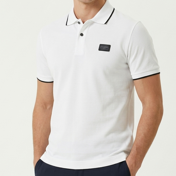Premium White Polo T-Shirt  Smart Casual Luxury Style