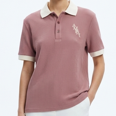 Elegant Amiri Women’s Textured Polo T-Shirt – Chic Casual Wear