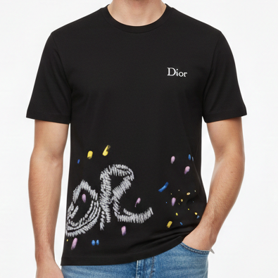 Men’s Black Designer Graphic T-Shirt – Luxury Casual Wear