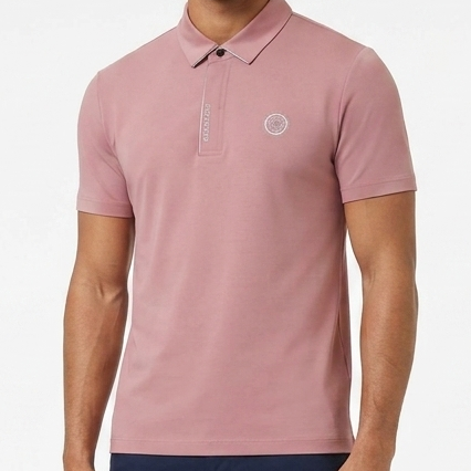 Men's Premium Dusty Pink Polo T-Shirt Smart Casual Half Sleeve Polo