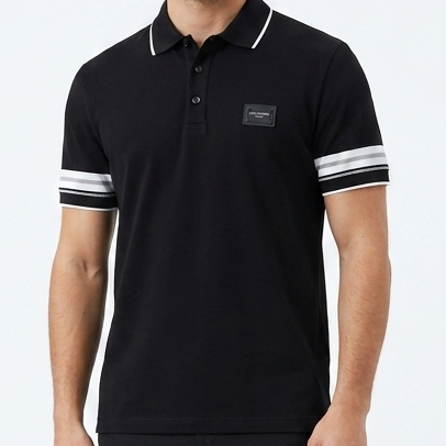 Premium Black Classic Polo T-Shirt for Men  Elegant & Comfortable Fit
