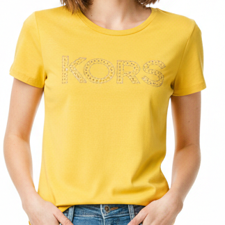 Premium Yellow  Designer Women’s T-Shirt  Elegant Logo Casual Wear