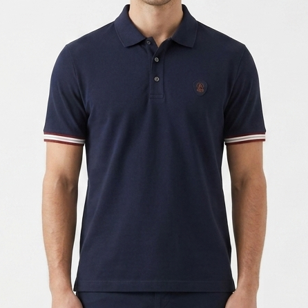 Men's Premium Navy Blue Polo T-Shirt With  Embroidered Logo