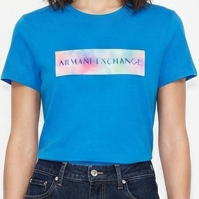 Imported  Blue Logo T-Shirt for Women | Premium  Casual Crew Neck Tee