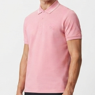 Men's Premium Pink Polo T-Shirt Soft Textured Fabric Classic Collar