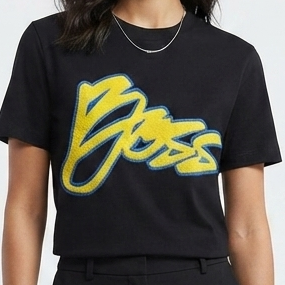 Women Premium Black Graphic Print  T-Shirt Soft Casual Round Neck Tee