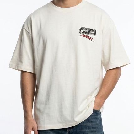 Premium Drop Shoulder T-shirt With Logo