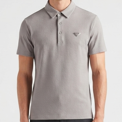Men Premium Textured Polo Shirt with Signature Logo