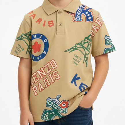 Kids Printed Polo T-Shirt Fun, Stylish & Comfortable