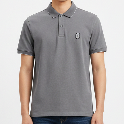 Premium Grey Classic Polo T-Shirt