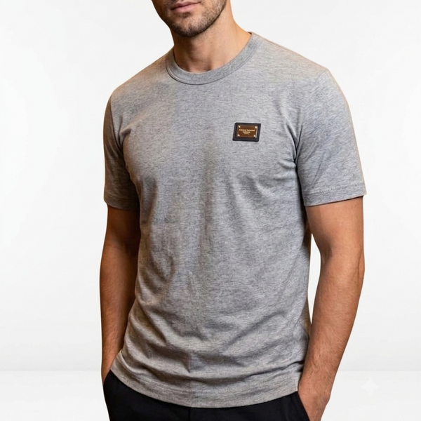 Men Heather Grey Premium Crew Neck T-Shirt | Regular Fit Casual Half Sleeve Tee