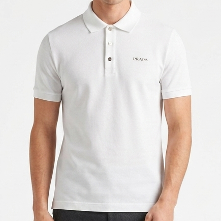 Classic White Half-Sleeve Polo Shirt for Men Smart Casual Style