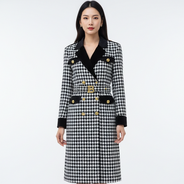 Women Fashion All-Over Logo Printed Coat