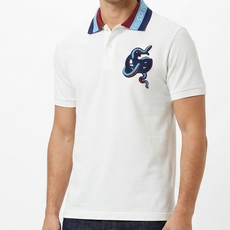 Elegant White Polo T-Shirt Premium Signature Look