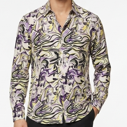 Men’s Premium Baroque Art Print Shirt – Luxury Statement Edition