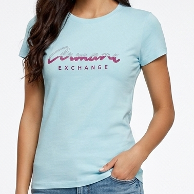 Women’s Sky Blue Logo T-Shirt – Soft & Stylish Casual Wear