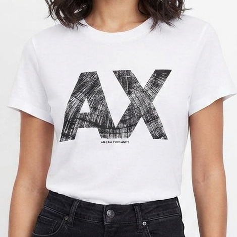 Imported White Logo T-Shirt for Women  Premium Casual Crew Neck Tee