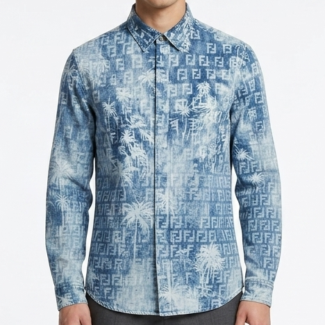 Premium Blue Printed Full Sleeve Shirt with Designer Pattern Stylish Casual Shirt