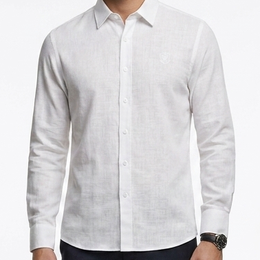 Premium Men’s White Formal Shirt Classic Fit Long Sleeve Button-Down Office Wear