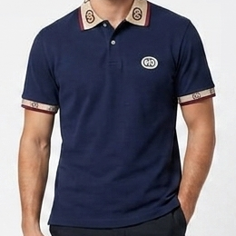 Premium Men’s Navy Blue Signature Collar Polo T-Shirt
