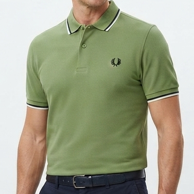 Men’s Olive Green Polo T-Shirt – Classic Sporty Style
