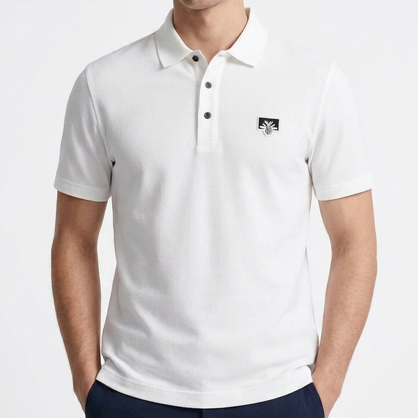 Branded Signature Logo-Plaque  Slim Fit Polo Tee