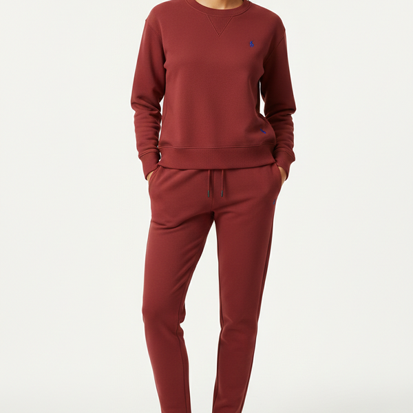 Women’s Premium Maroon Sweatshirt & Jogger Set
