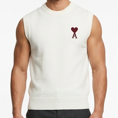 Premium White Sleeveless Knit Tee for Men Minimalist Summer Style
