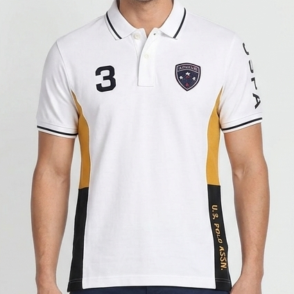 Men’s Premium Contrast Panel Polo T-Shirt – Classic Sports Fit