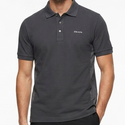 Men's Premium Charcoal Grey Polo T-Shirt – Luxury Everyday Essential