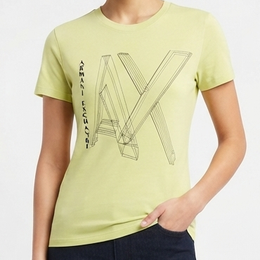 Women’s Stylish Logo Print T-Shirt – Trendy Casual Crew Neck Top