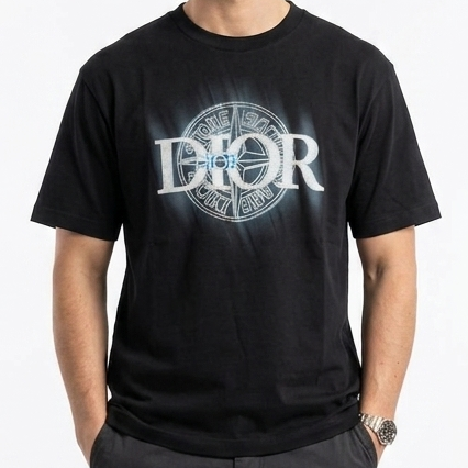 Luxury  Stone Island Premium Black Graphic Drop Shoulder T-Shirt