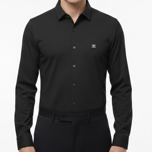 Men’s Premium Solid Formal Shirt  Elegant Fit with Signature Detail